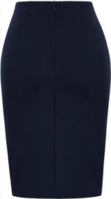 img 3 attached to Belle Poque Women'S Elegant Runched High Waist Stretchy Short Pencil Bodycon Skirt