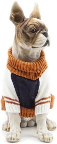 img 2 attached to 🧣 Stylish and Cozy BOBIBI Diamond Plaid Dog Sweater - Keep Your Pet Warm in Winter! (Orange, Medium)