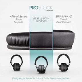 img 3 attached to Brainwavz ProStock ATH M50X Upgraded Earpads, Improves Comfort & Style Without Changing The Sound - Ear Pad Designed For ATH-M50X M50BTX M20X M30X M40X Headphones, Vegan Leather (Black)