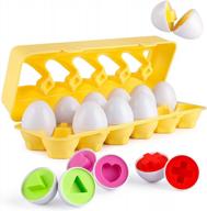 coogam matching egg set: красочная головоломка для раннего обучения и развития мелкой моторики - идеальный подарок на пасху для детей! логотип