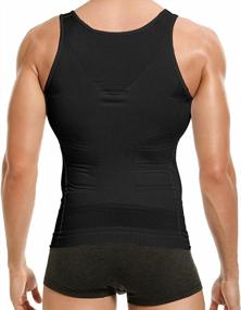 img 1 attached to Men'S Slimming Compression Tank Top Workout Vest For Abs And Abdomen - SLIMBELL Body Shaper Undershirt