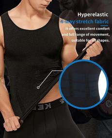img 2 attached to Men'S Slimming Compression Tank Top Workout Vest For Abs And Abdomen - SLIMBELL Body Shaper Undershirt