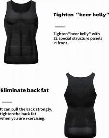 img 3 attached to Men'S Slimming Compression Tank Top Workout Vest For Abs And Abdomen - SLIMBELL Body Shaper Undershirt