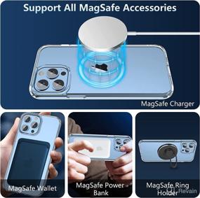 img 3 attached to 📱 Mgnaooi Magnetic Clear iPhone 13 Pro Case Magsafe Compatible [Non-Yellowing] [Military Grade Tested] - Hard PC with Soft Edges Cover, Slim Shockproof Case for 13 Pro 6.1 Inch (Clear)