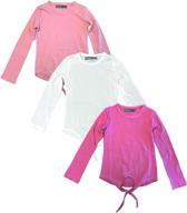 💃 cotton sleeve girls' clothing - tops, tees & blouses - miss popular logo