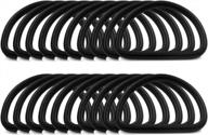 20-pack bikicoco non-welded metal d-rings buckles for webbing sewing diy, 1-1/2 inch - black logo