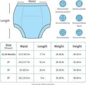 img 3 attached to 👶 Yinson 6-Pack Padded Toddler Cotton Potty Training Pants Underwear for Baby Girls and Boys, Size 2T