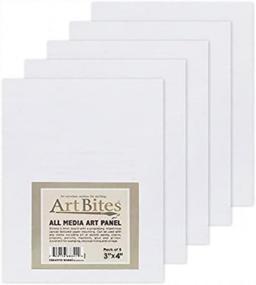 img 1 attached to ArtBites Canvas Textured Boards 5-Pack - 3x5 Inches