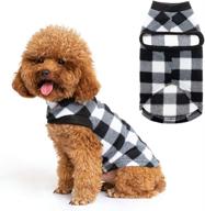 🐾 expawlorer classic plaid dog hoodie cat sweatshirt: warm and cozy fleece vest for cats, puppies, and small animals logo