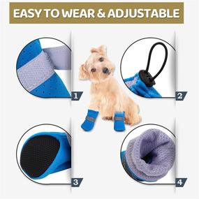 img 2 attached to 🐾 Premium Dog Boots: Soft Puppy Shoes for Small Dogs - Breathable, Adjustable, Reflective Straps, Waterproof Non-Slip Sole