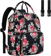 🌸 ultimate diaper bag backpack for moms/dads: large capacity, insulated pockets, multi-function baby bag with flower design logo