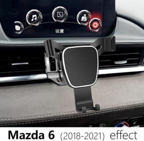 img 3 attached to 🚗 LUNQIN Car Phone Holder for Mazda 6 - Premium Auto Accessory for Navigation, Interior Decoration, and Mobile Cell Phone Mount