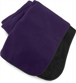 img 4 attached to Waterproof Outdoor Blanket By Mambe - Royal Plum, Large - Ideal For Picnics, Camping, And Beach Activities - Machine Washable Fleece And Nylon Throw For Extreme Weather Conditions