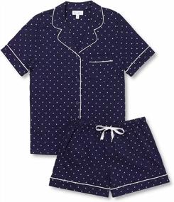 img 4 attached to 100% Cotton Womens Pajama Short Sets - PajamaGram Pajamas For Women