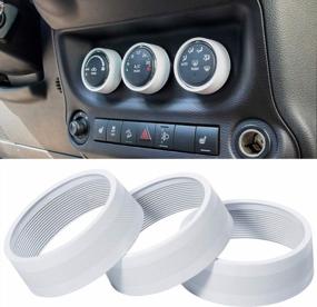 img 1 attached to Sunluway 21 PCS Full Set Interior Trim Kit Fit For Jeep Wrangler JK JKU 2011-2018 2&4-Door - Door Handle & Cup Cover, Steering Wheel & Center Console Trim, Air Outlet & AC Ring Cover (White)
