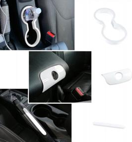img 2 attached to Sunluway 21 PCS Full Set Interior Trim Kit Fit For Jeep Wrangler JK JKU 2011-2018 2&4-Door - Door Handle & Cup Cover, Steering Wheel & Center Console Trim, Air Outlet & AC Ring Cover (White)