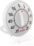 ⏲️ leifheit comfortline signature kitchen timer plastic white - 60 minute count down for precise cooking logo