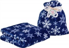 img 4 attached to Get Cozy: NANTA Super Soft Fleece Blanket With Pouch - Perfect For Sofa And Couch!