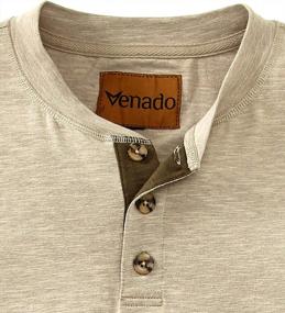 img 3 attached to Flexible Venado Henley Long Sleeve Shirts For Men - Stylish Mens Henley With Comfortable Flex Material