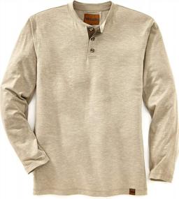 img 4 attached to Flexible Venado Henley Long Sleeve Shirts For Men - Stylish Mens Henley With Comfortable Flex Material