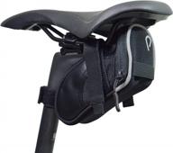 lightweight eva structure aerodynamic design bicycle bag with big zippered opening, led strap & reflective strip for safety - vincita saddle bag logo
