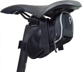 img 4 attached to Легкая велосипедная сумка EVA с аэродинамическим дизайном, большим отверстием на молнии, светодиодным ремешком и светоотражающей полосой для безопасности - седельная сумка Vincita