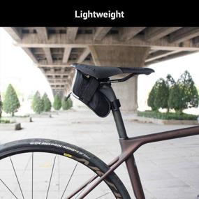 img 3 attached to Легкая велосипедная сумка EVA с аэродинамическим дизайном, большим отверстием на молнии, светодиодным ремешком и светоотражающей полосой для безопасности - седельная сумка Vincita