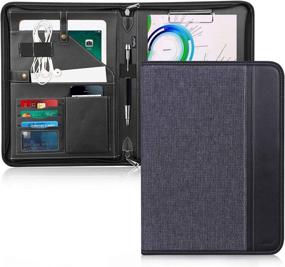 img 4 attached to Organize Your Business Documents In Style With Toplive'S Zippered Padfolio Portfolio Case