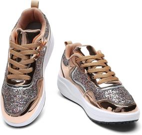 img 4 attached to Kkdom Lightweight Platform Athletic Sneakers Women's Shoes - Athletic