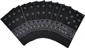 img 3 attached to 👕 Multi-Purpose Bandana Fashion Handkerchief Set (24 Assorted Colors)
