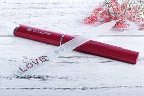 img 2 attached to G.Liane Pink Love Glass Manicure File With Austria Crystals - Gentle & Safe Nail Care Kit For Beautiful Fingernails!
