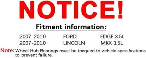 img 3 attached to MAYASAF 518517 Front Wheel Hub Bearing Assembly (2 Pack, 3.5L ONLY) for Ford Edge 2007-2010 & Lincoln MKX 2007-2010