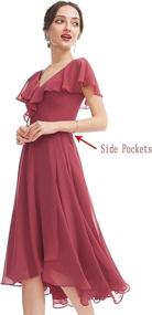 img 3 attached to SYYS Chiffon Bridesmaid Dresses Pockets Women's Clothing : Dresses