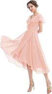 syys chiffon bridesmaid dresses pockets women's clothing : dresses logo