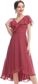 img 2 attached to SYYS Chiffon Bridesmaid Dresses Pockets Women's Clothing : Dresses