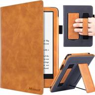protect your 11th generation kindle paperwhite with miimall's premium leather case with hand strap & kickstand - a perfect fit for 2021 model with auto wake/sleep feature! logo