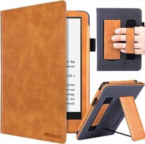 img 4 attached to Protect Your 11Th Generation Kindle Paperwhite With Miimall'S Premium Leather Case With Hand Strap & Kickstand - A Perfect Fit For 2021 Model With Auto Wake/Sleep Feature!