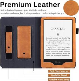 img 2 attached to Protect Your 11Th Generation Kindle Paperwhite With Miimall'S Premium Leather Case With Hand Strap & Kickstand - A Perfect Fit For 2021 Model With Auto Wake/Sleep Feature!