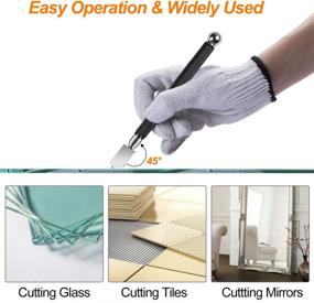 img 3 attached to Professional Glass Cutting Kit With Pencil Style Oil Feed And 3 Carbide Tips - Cuts 2Mm To 20Mm Glass, Mirrors, And Tiles - Includes Auxiliary Handle