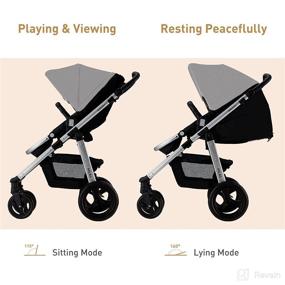 img 2 attached to HAGADAY Baby Stroller: Reversible Seat Gray Stroller for Newborns and Toddlers