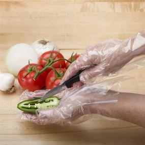 img 3 attached to 🧤 Clean Ones 2000-Count Disposable Food-Safe Poly Gloves - Pack of 4, 500 Count each - Clear & One Size, 2000 Gloves Total