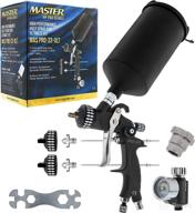 🔫 hp pro 33 series high performance hvlp spray gun ultimate kit | 3 fluid tip sets 1.3, 1.4 & 1.8mm | air pressure regulator gauge | mps cup adapter | ideal for automotive basecoats, clearcoats, and primers логотип