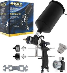 img 4 attached to 🔫 HP Pro 33 Series High Performance HVLP Spray Gun Ultimate Kit | 3 Fluid Tip Sets 1.3, 1.4 & 1.8mm | Air Pressure Regulator Gauge | MPS Cup Adapter | Ideal for Automotive Basecoats, Clearcoats, and Primers