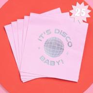 3-ply fetti disco ball napkins 25 pcs bachelorette party decorations last disco bach 70s birthday baby shower logo