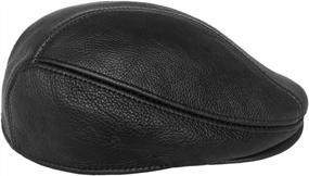 img 1 attached to Upgrade Your Style With LETHMIK Genuine Leather Newsboy Cap - Perfect For Driving And Everyday Wear