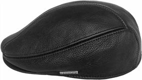 img 3 attached to Upgrade Your Style With LETHMIK Genuine Leather Newsboy Cap - Perfect For Driving And Everyday Wear