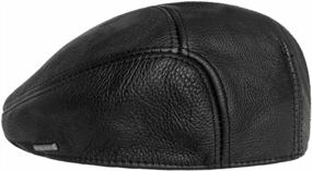 img 2 attached to Upgrade Your Style With LETHMIK Genuine Leather Newsboy Cap - Perfect For Driving And Everyday Wear