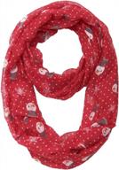 women's christmas infinity scarf - lightweight sheer loop scarf by missshorthair logo