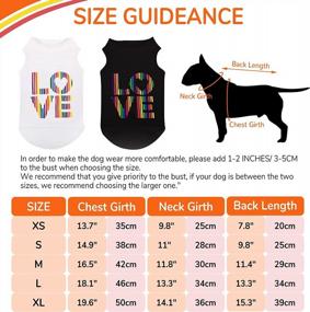 img 1 attached to Удобная хлопковая футболка для собак с рисунком Love - быстросохнущая одежда для собак, кошек и щенков (белый S) от Perferhouse Rainbow