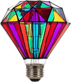 img 4 attached to Светодиодная лампочка Эдисона из цветного стекла I-SHUNFA, стандартная цоколь E26, 6 Вт без нагрева, светодиодные лампочки в форме глобуса G95 для домашней вечеринки, комнаты отдыха, балкона, сада, рождественского украшения
